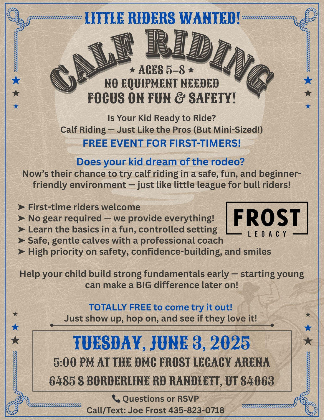 Joe Frost Calf Riding Clinic
