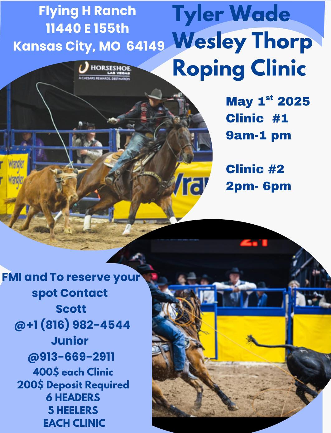 Tyler Wade & Wesley Thorp Roping Clinic – Dare To Be A Cowboy